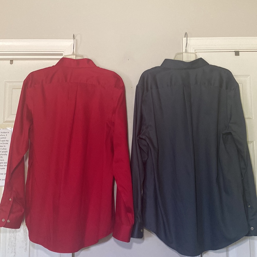 🆕Lot of 2 The Outfitters by Lands End Button Down Dress Shirts-100%Supima cotton - Picture 3 of 16